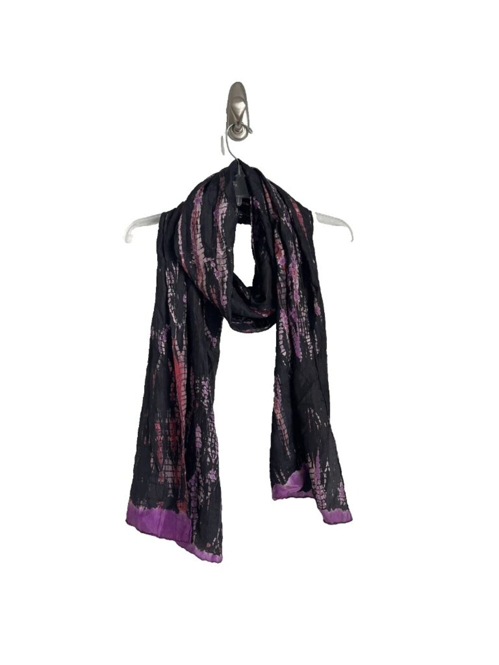 Eileen Fisher Multicolor 100% Silk Shibori Rectangular Scarf